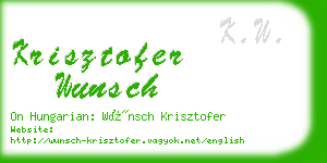 krisztofer wunsch business card